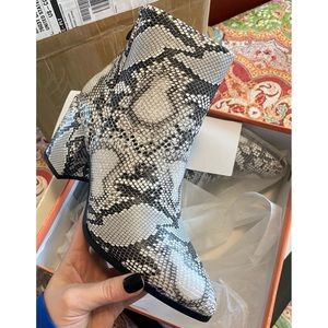 Snakeskin Booties